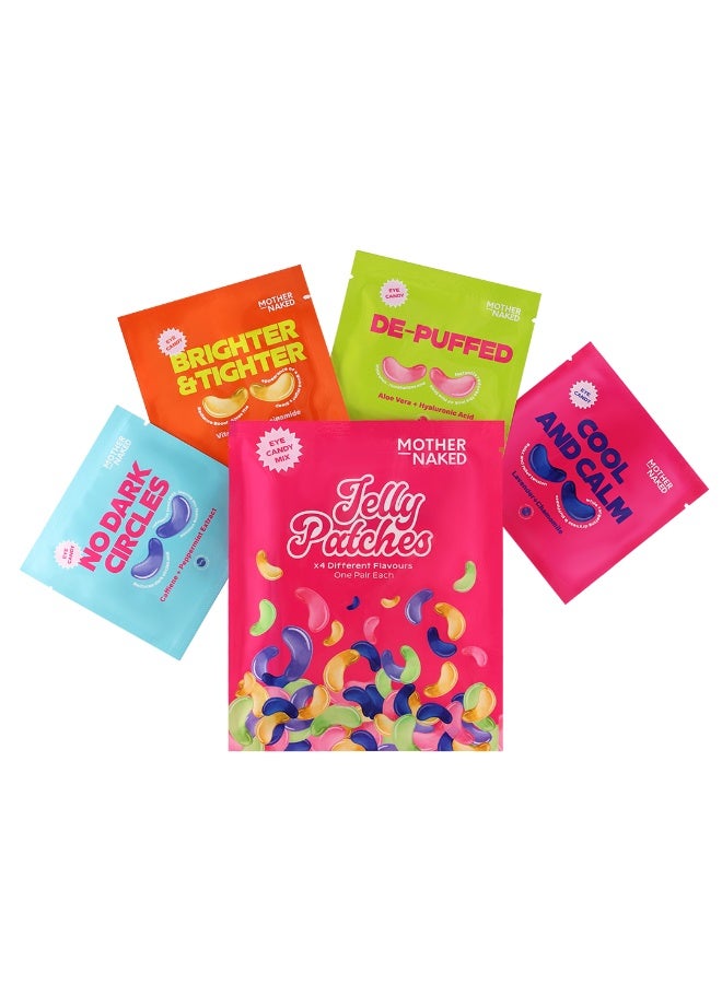 Mother Naked Jelly Patches | 4-Pack Undereye Patch Bundle | No Dark Circles | Cool and Calm | Brighter and Tighter | De-Puffed - Image 1